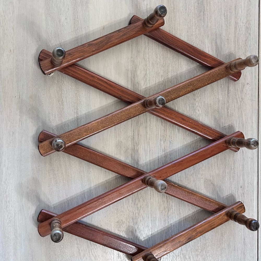 Vintage accordion wall hooks